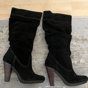 Michael Kors Runaway black suede boots size 10